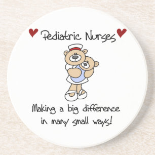 Bear Paediatrics Nurses T-shirts and Gifts Coaster