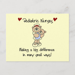 Bear Paediatrics Nurses T-shirts and Gifts Postcard