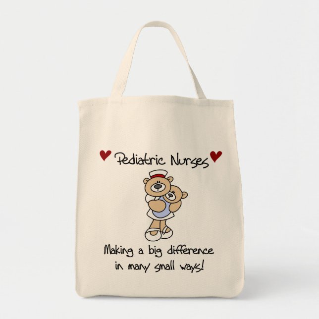 Bear Paediatrics Nurses T-shirts and Gifts Tote Bag (Front)