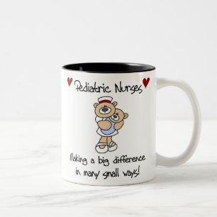 Bear Paediatrics Nurses T-shirts and Gifts Two-Tone Coffee Mug