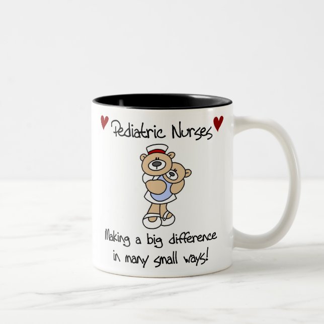 Bear Paediatrics Nurses T-shirts and Gifts Two-Tone Coffee Mug (Right)