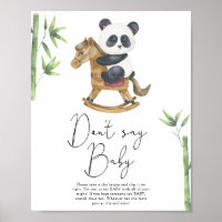 Bear Panda Don't say baby