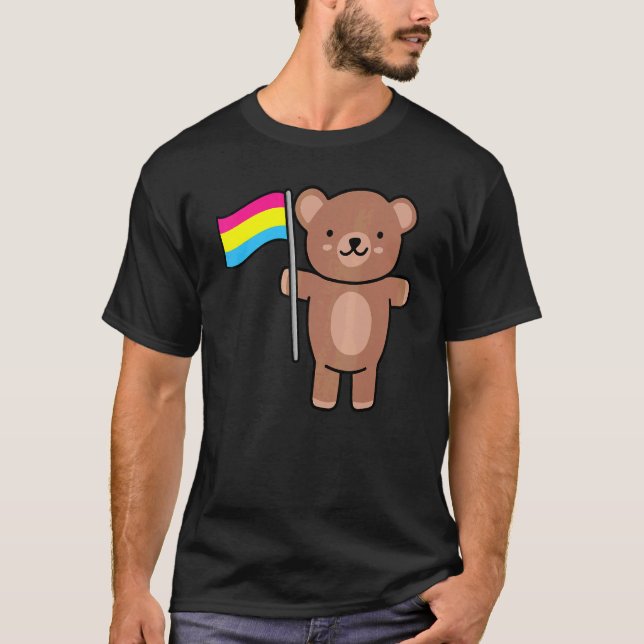 Bear Pansexual Pansexual T-Shirt (Front)