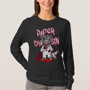 Bear Paper Chasin' Cardinal Red 3s Matching T-Shirt