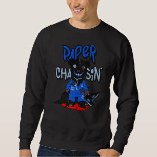 Bear Paper Chasin' Racer Blue 5s Matching Sweatshirt