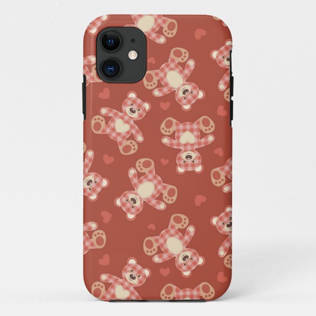 bear patchwork pattern Case-Mate iPhone case (Back)