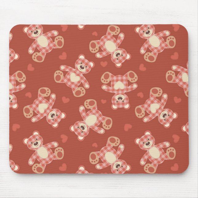 bear patchwork pattern mouse mat (Front)