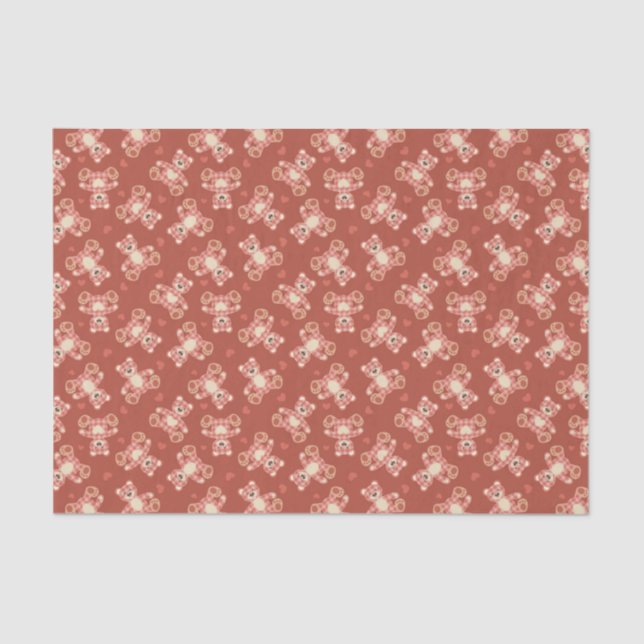 bear patchwork pattern tissue paper (Front)