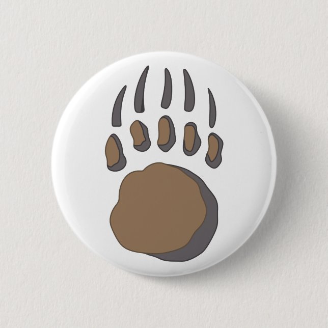 BEAR PAW 6 CM ROUND BADGE (Front)