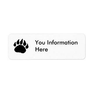 Bear Paw Address Label