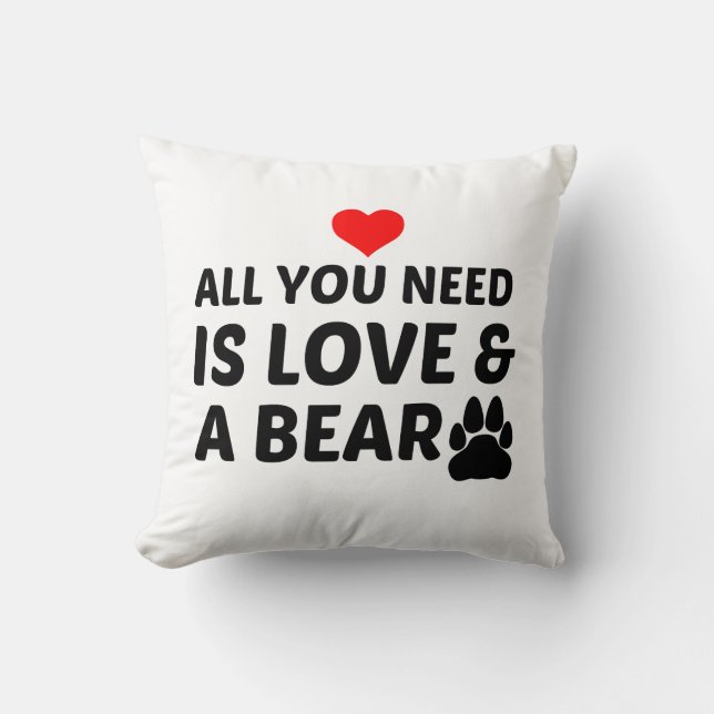 BEAR PAW AND LOVE CUSHION (Front)