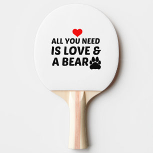 BEAR PAW AND LOVE PING PONG PADDLE