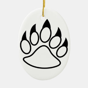 Bear Paw Ceramic Tree Decoration