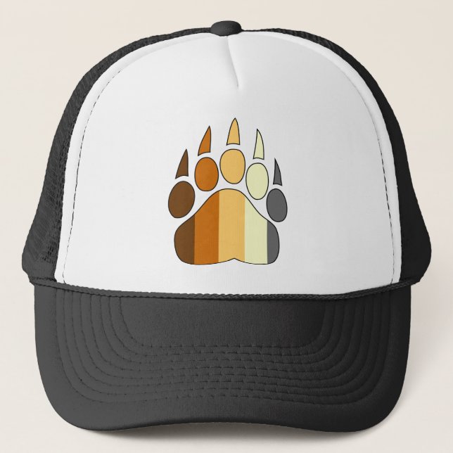 Bear Paw Gay Pride Hat Flag Colours (Front)