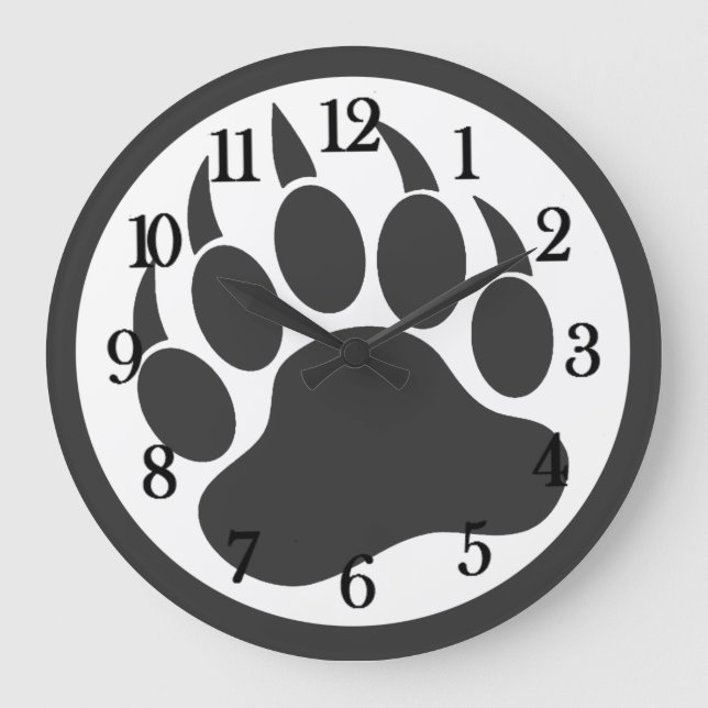 Bear Paw Large Clock (Front)