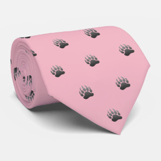 Bear Paw Metallic (pale pink) Tie