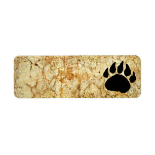 BEAR PAW PRINT ADDRESS LABELS