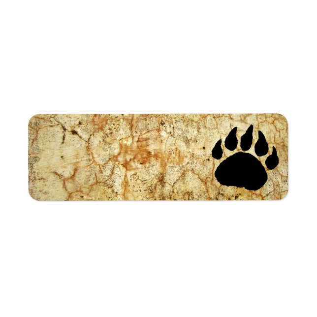 BEAR PAW PRINT ADDRESS LABELS (Front)