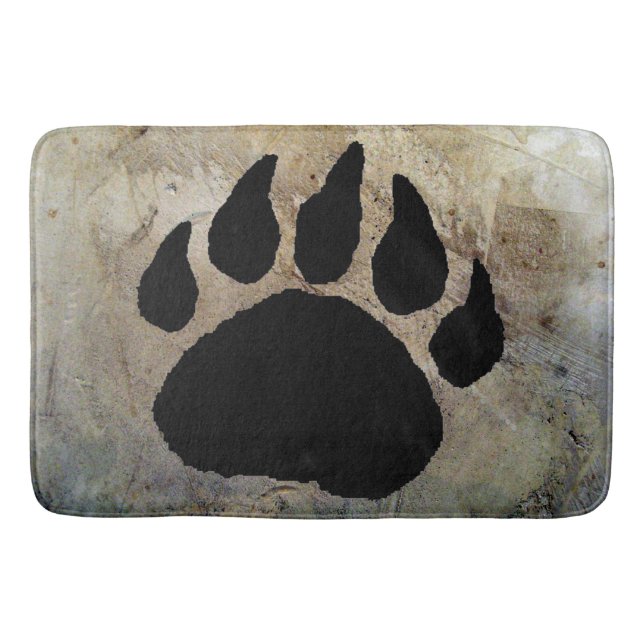 BEAR PAW PRINT BATH MAT (Front)
