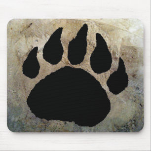 BEAR PAW PRINT MOUSE MAT