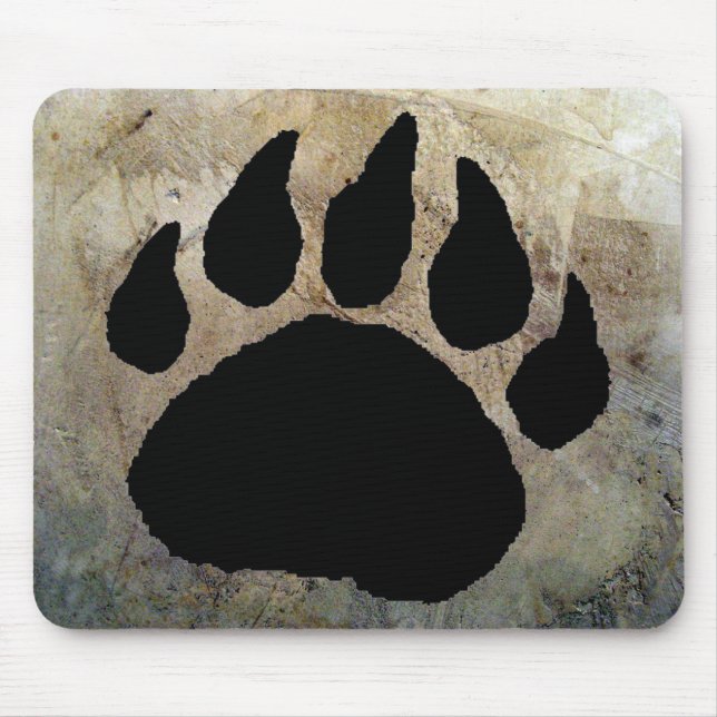 BEAR PAW PRINT MOUSE MAT (Front)