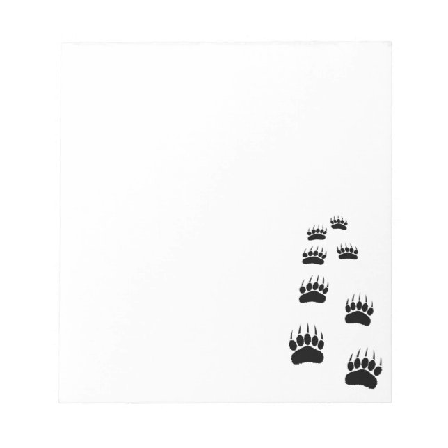 Bear Paw Print  Notepad (Front)