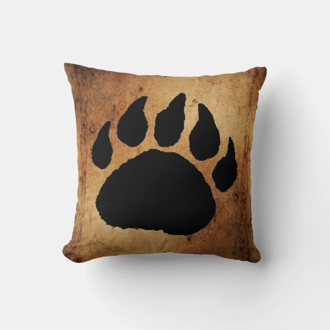 BEAR PAW PRINT PILLOW (Front)
