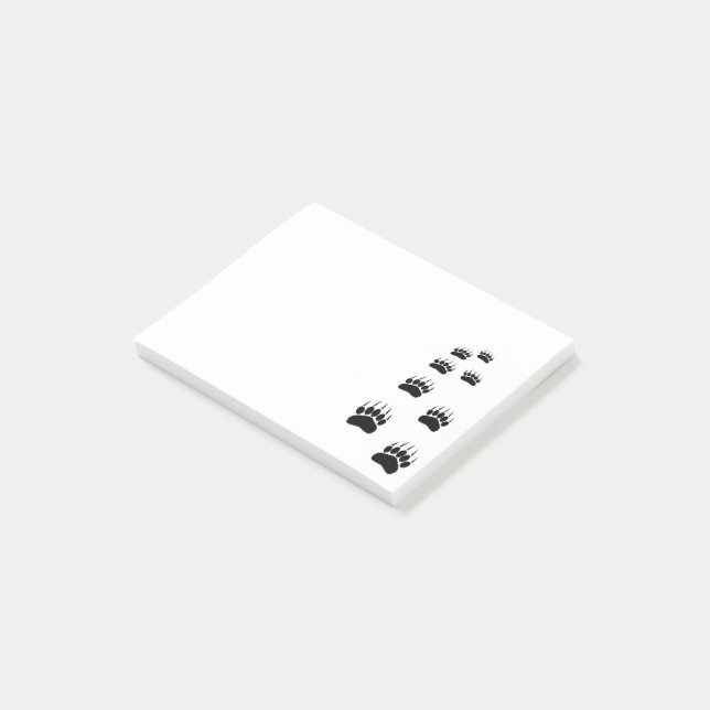 Bear Paw Print  Post-it Notes (Angled)