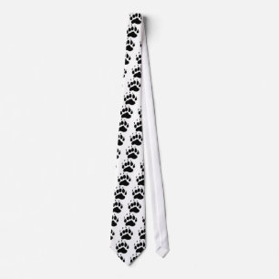 Bear Paw Print Tie