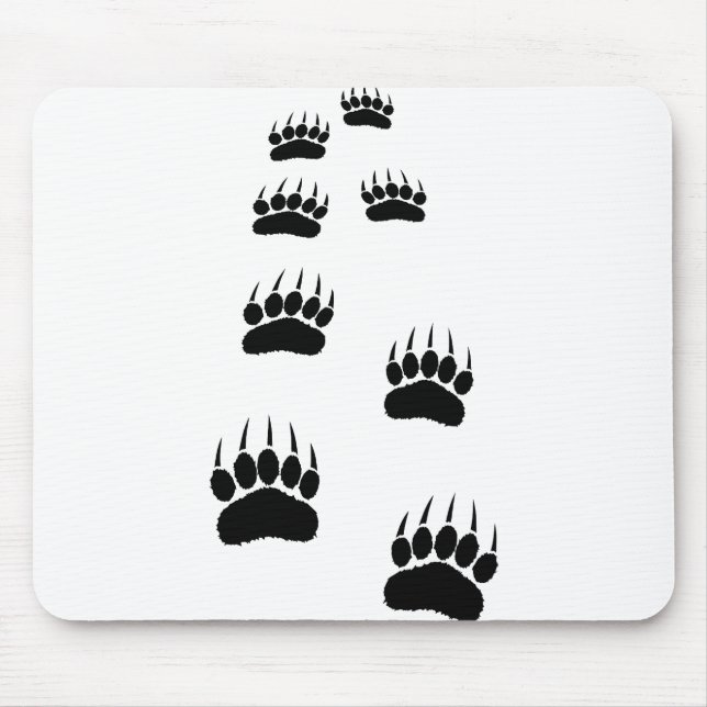 Bear Paw Prints Mouse Mat (Front)