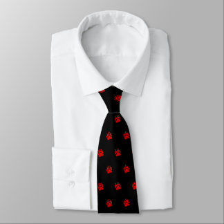 Bear Paw Red (black) Tie