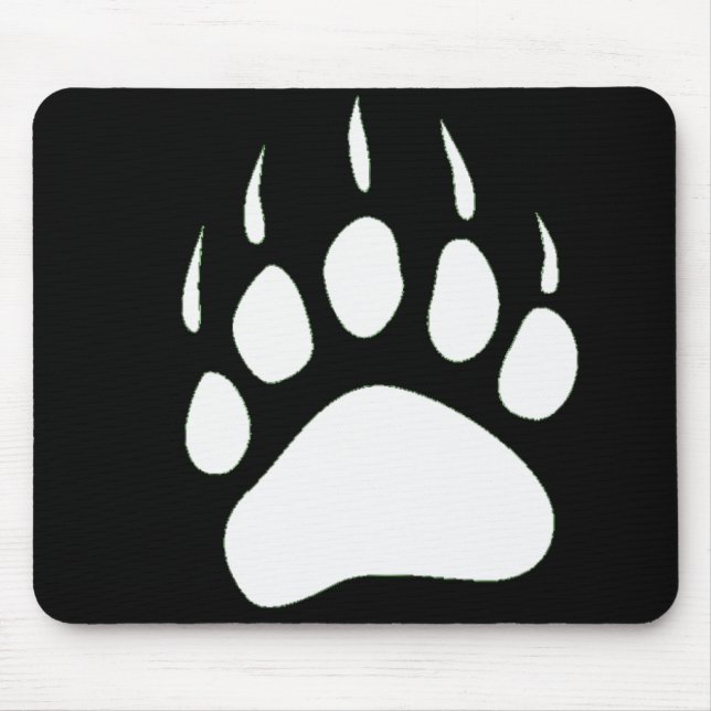Bear Paw Silhouette Mousepad (Front)