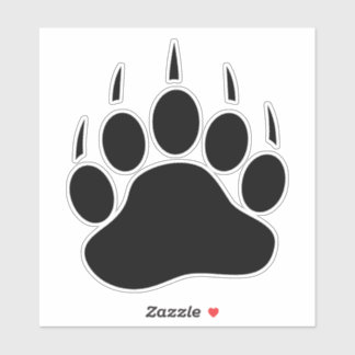 Bear Paw Sticker.