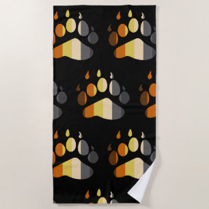 Bear Paw Stripe Beach Towel
