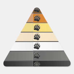 Bear Paw Stripes Triangle Sticker