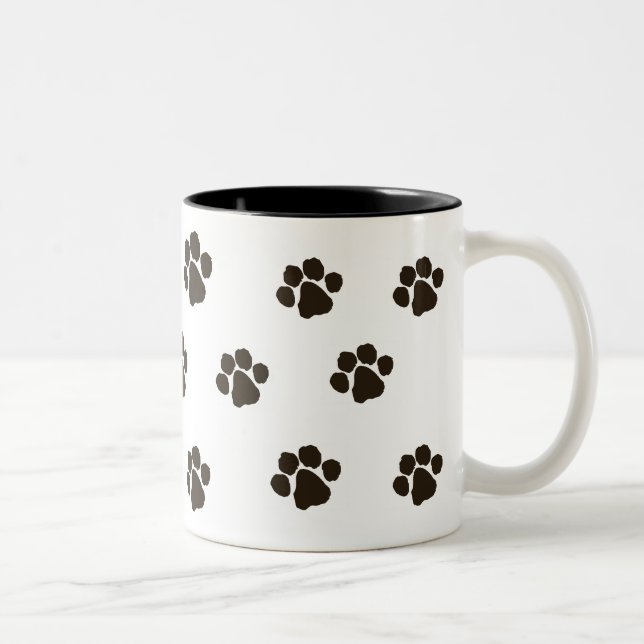 Bear Paws Two-Tone Coffee Mug (Right)