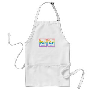 Bear Periodic Table Gay Bear LGBT Pride Rainbow Fo Standard Apron