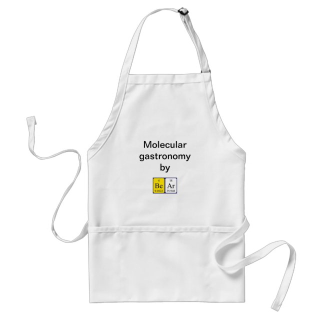 Bear periodic table name apron (Front)