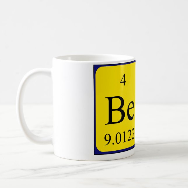 Bear periodic table name mug (Left)
