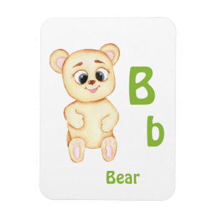 Bear personalize ABC: Letter B - Add Your Name Magnet