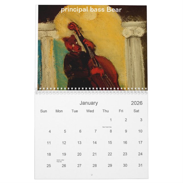 Bear Philharmonic Orchestra Calendar (Jan 2026)