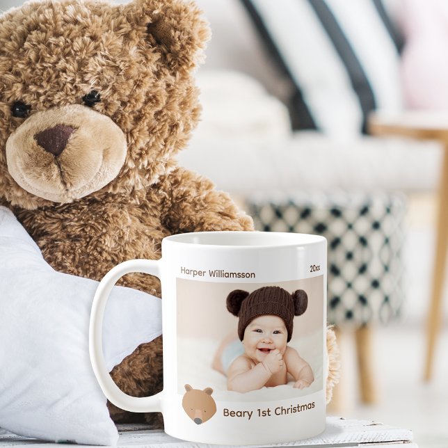 Bear Photo Baby First Christmas Coffee Mug (Creator Uploaded)
