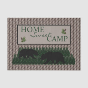 Bear Pine Forest Home Sweet Camp\ Tissue Paper