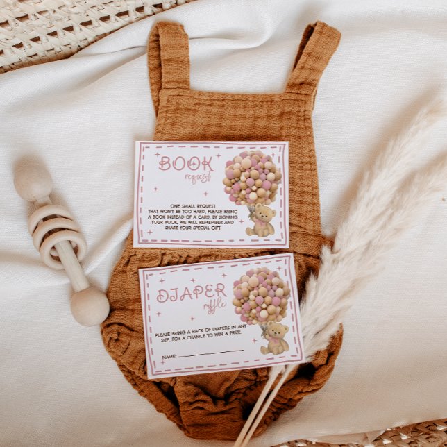 Bear Pink Balloons Books for baby  Enclosure Card (Creator Uploaded)