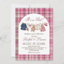 Bear Pink Grandmillennial Luxury Girl Baby Shower