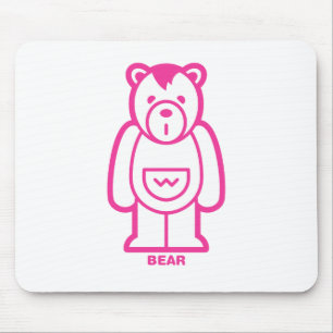 Bear (Pink) Mouse Mat
