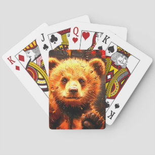 Bear Playing Cards