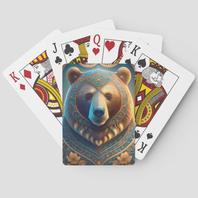 Bear  playing cards (Back)