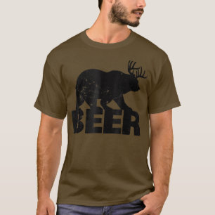 Bear plus Deer Equals Beer Funny vintage drinking T-Shirt