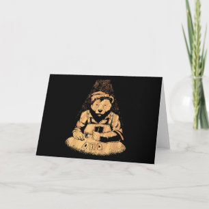 Bear Poker Player Playing Cards Lucky Gambler